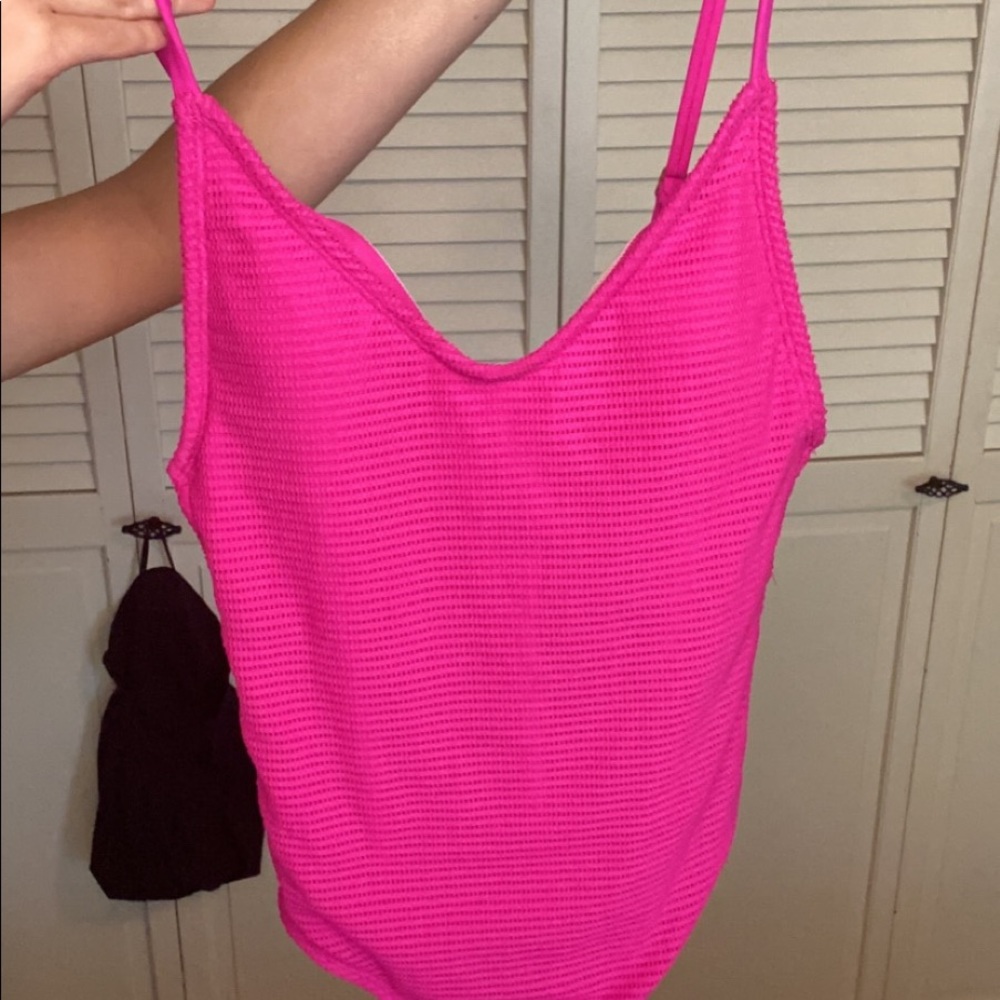 hot pink one piece